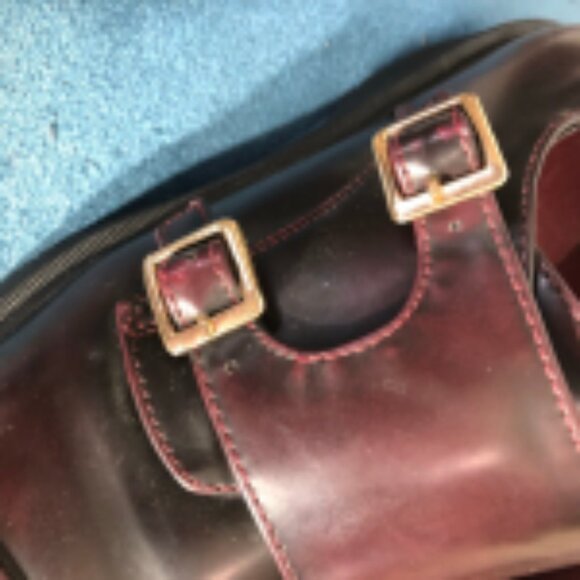 Electric Karma Scotty Wine Loafer Shoes Double Buckle Leather Burgundy Women's 7 - Picture 8 of 10